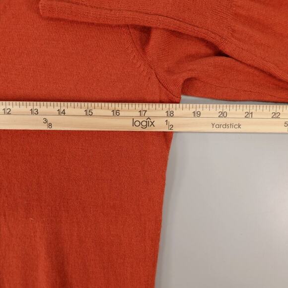 Susan Bristol Merino Wool Sweater Medium Rust Italian Timeless Modest - Picture 14 of 16